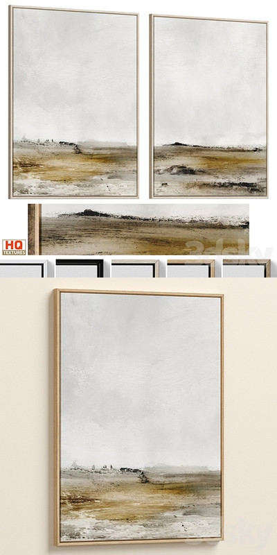 Accent Textured Abstract Neutral Wall Art C-1056